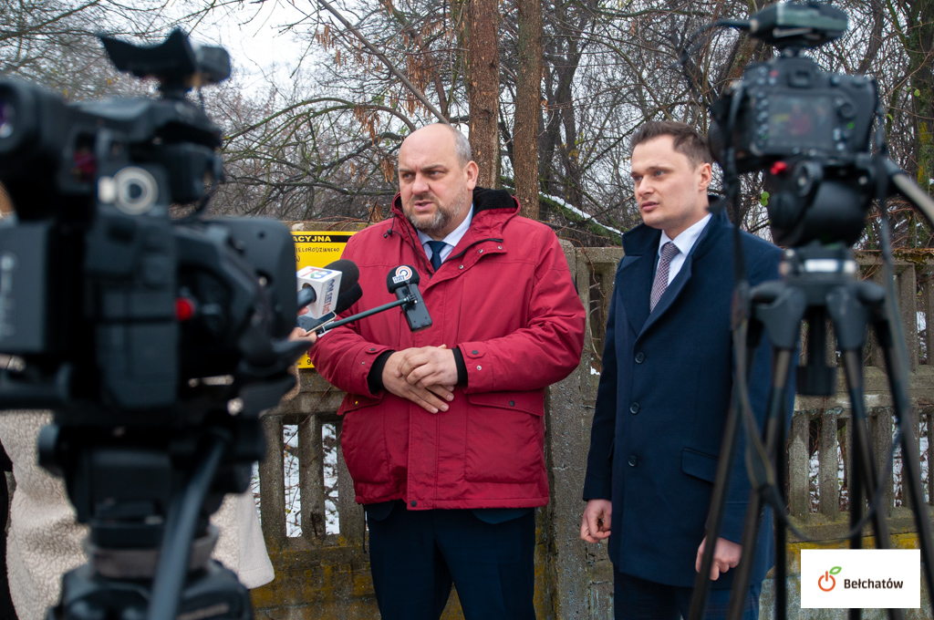 O budowie bloku w ramach SIM mówił wiceminister Krzysztof Ciecióra i wiceprezydent Dariusz Matyśkiewicz 