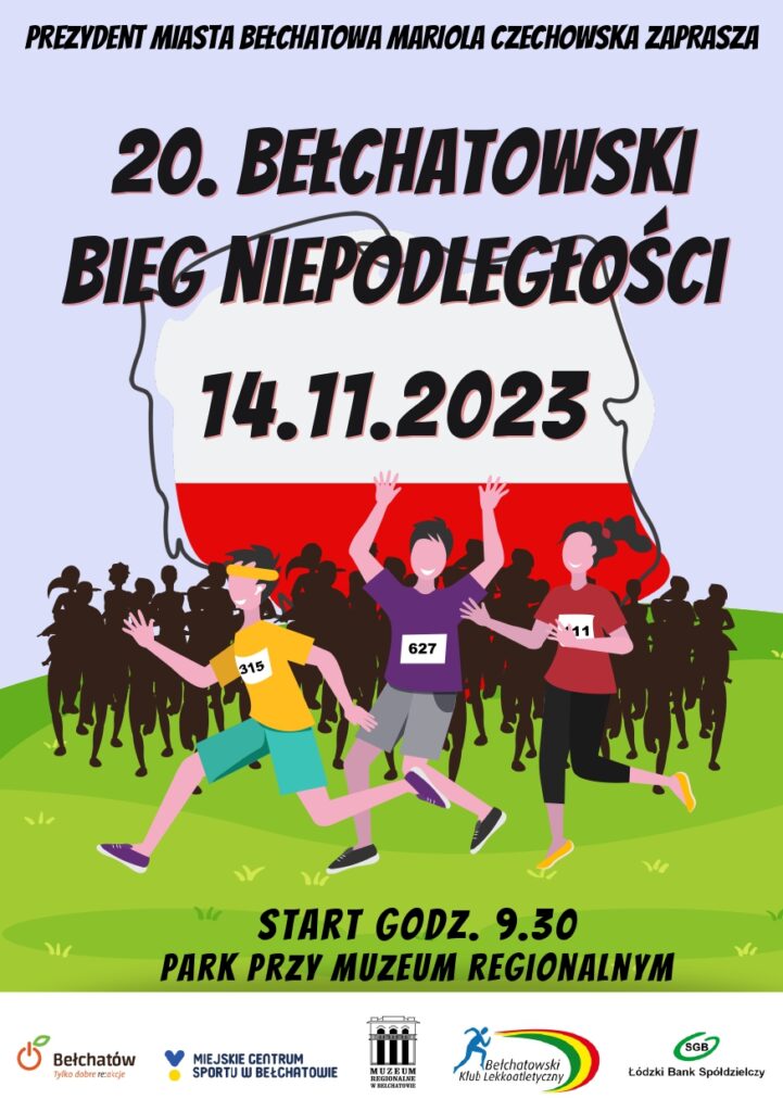 Plakat. Bełchatowskim Biegu Niepodległości 